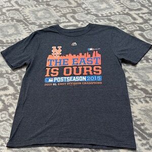 Majestic Dark Gray Mets Postseason T-Shirt